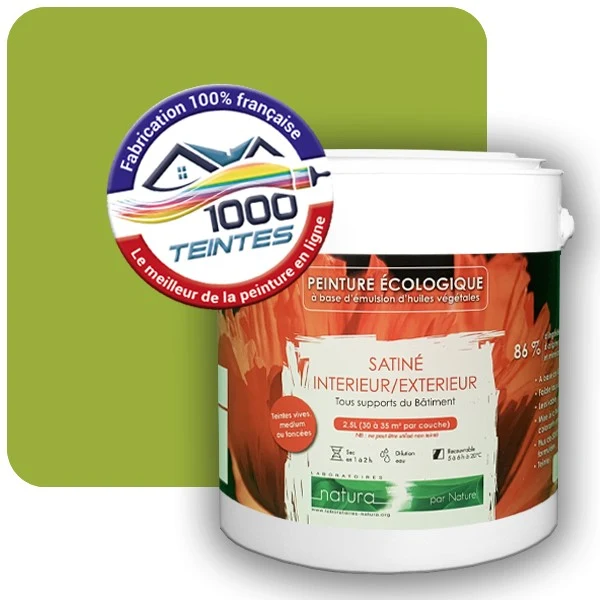 Peinture Natura Tassili® Les Verts (Mille Teintes E9-44) Intérieur/Extérieur SATIN