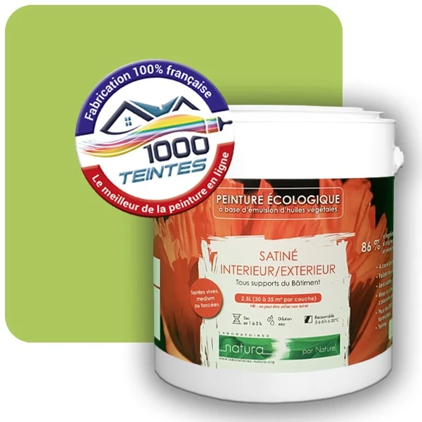 Peinture Natura Tassili® Les Verts (Mille Teintes E9-43) Intérieur/Extérieur SATIN
