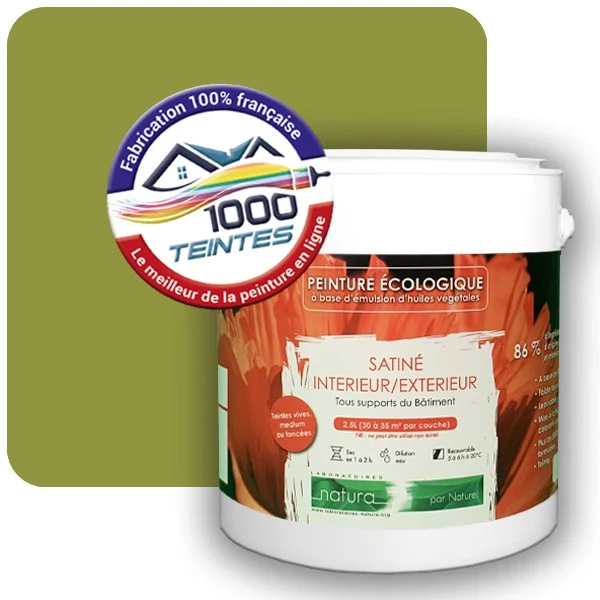 Peinture Natura Tassili® Les Verts (Mille Teintes E9-29) Intérieur/Extérieur SATIN