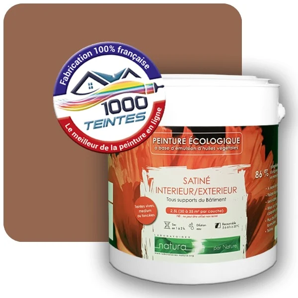 Peinture Natura Tassili® Les Bruns pleins (Mille Teintes E25-31) Intérieur/Extérieur SATIN