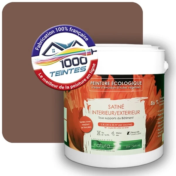 Peinture Natura Tassili® Les Bruns pleins (Mille Teintes E25-27) Intérieur/Extérieur SATIN