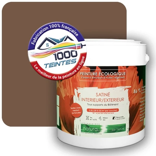 Peinture Natura Tassili® Les Bruns pleins (Mille Teintes E25-26) Intérieur/Extérieur SATIN
