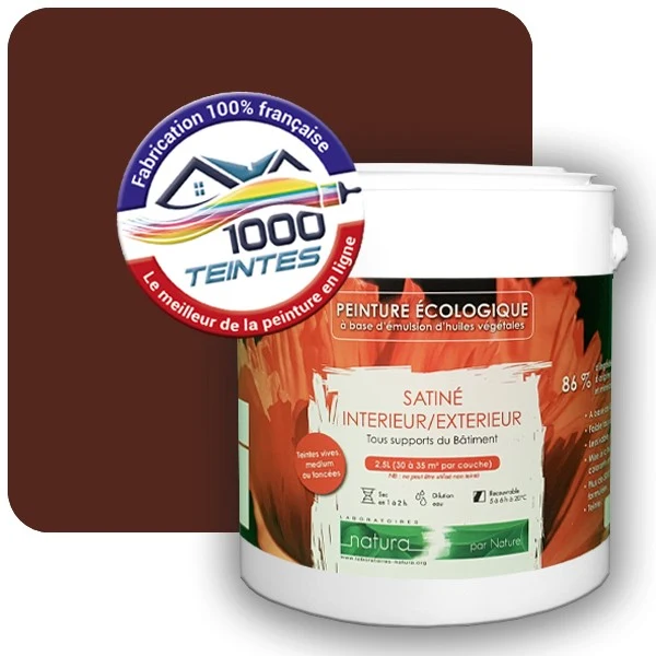 Peinture Natura Tassili® Les Bruns pleins (Mille Teintes E25-24) Intérieur/Extérieur SATIN