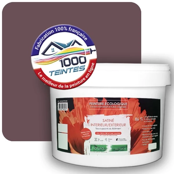 Peinture Natura Tassili® Les Rouges pleins (Mille Teintes E25-15) Intérieur/Extérieur SATIN