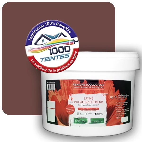 Peinture Natura Tassili® Les Rouges pleins (Mille Teintes E25-14) Intérieur/Extérieur SATIN
