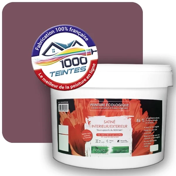 Peinture Natura Tassili® Les Rouges pleins (Mille Teintes E25-10) Intérieur/Extérieur SATIN