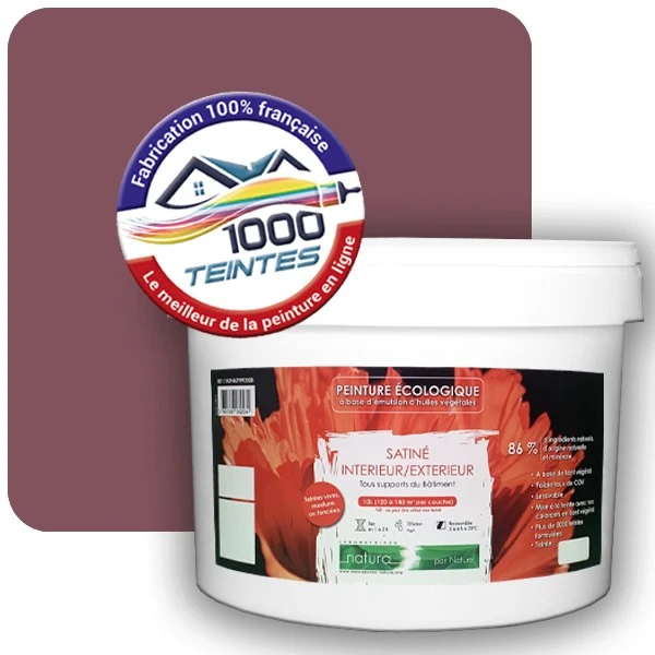 Peinture Natura Tassili® Les Rouges pleins (Mille Teintes E25-09) Intérieur/Extérieur SATIN