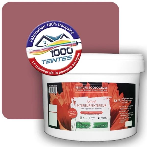 Peinture Natura Tassili® Les Rouges pleins (Mille Teintes E25-08) Intérieur/Extérieur SATIN