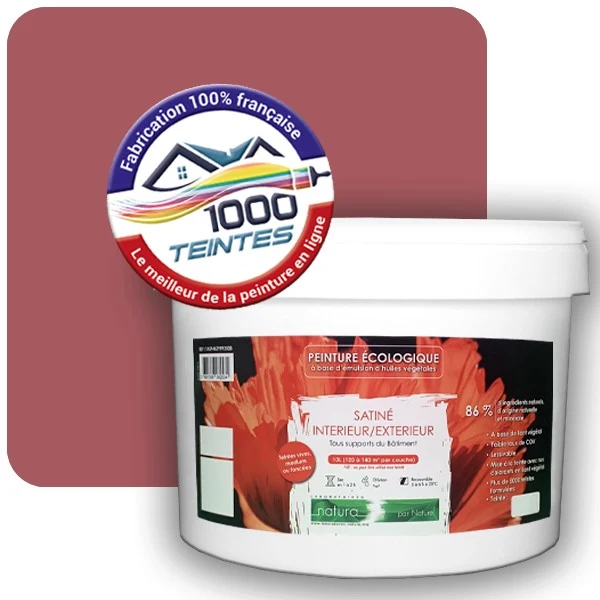 Peinture Natura Tassili® Les Rouges pleins (Mille Teintes E25-07) Intérieur/Extérieur SATIN