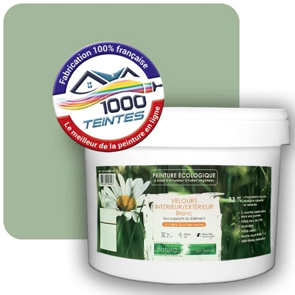 Peinture Natura Tassili® Les Verts (Mille Teintes E11-32) Intérieur/Extérieur VELOURS