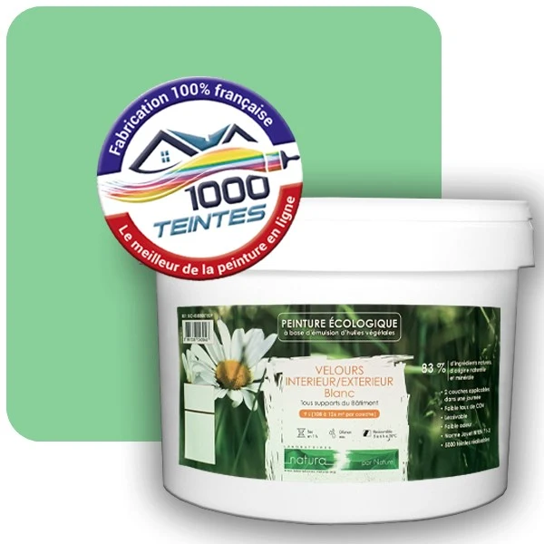 Peinture Natura Tassili® Les Verts (Mille Teintes E11-23) Intérieur/Extérieur VELOURS