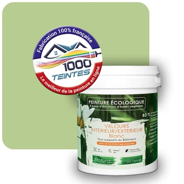 Peinture Natura Tassili® Les Verts (Mille Teintes E10-7) Intérieur/Extérieur VELOURS
