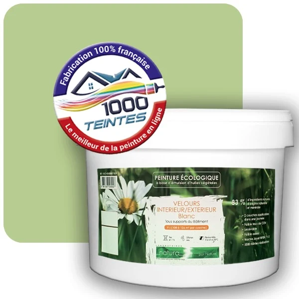 Peinture Natura Tassili® Les Verts (Mille Teintes E10-7) Intérieur/Extérieur VELOURS