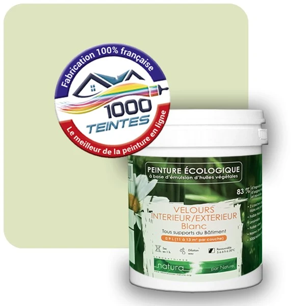 Peinture Natura Tassili® Les Verts (Mille Teintes E10-6) Intérieur/Extérieur VELOURS