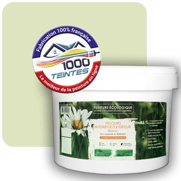 Peinture Natura Tassili® Les Verts (Mille Teintes E10-6) Intérieur/Extérieur VELOURS