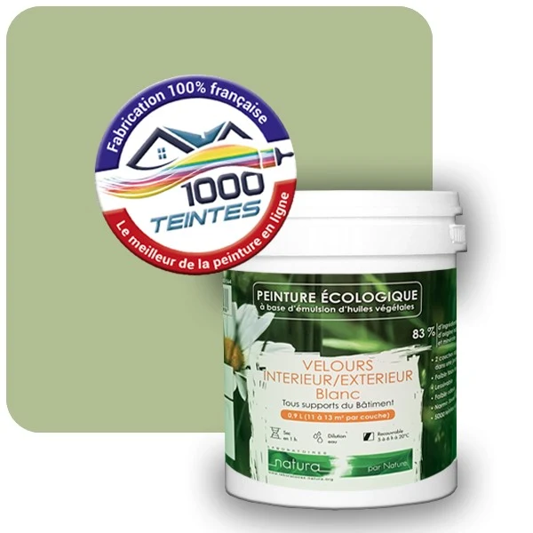 Peinture Natura Tassili® Les Verts (Mille Teintes E10-53) Intérieur/Extérieur VELOURS