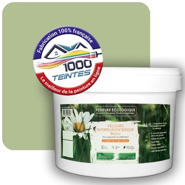 Peinture Natura Tassili® Les Verts (Mille Teintes E10-53) Intérieur/Extérieur VELOURS