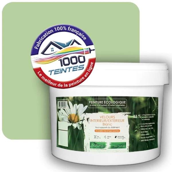 Peinture Natura Tassili® Les Verts (Mille Teintes E10-47) Intérieur/Extérieur VELOURS