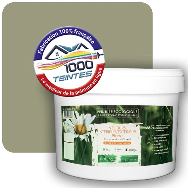 Peinture Natura Tassili® Les Verts (Mille Teintes E10-37) Intérieur/Extérieur VELOURS