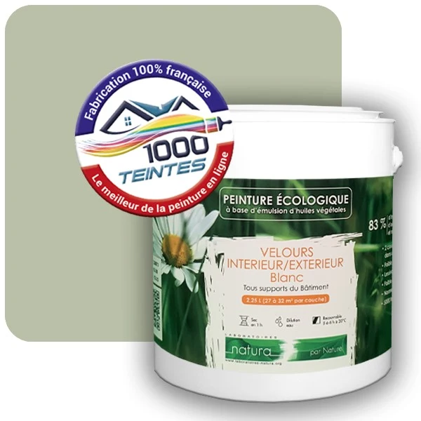 Peinture Natura Tassili® Les Verts (Mille Teintes E10-36) Intérieur/Extérieur VELOURS