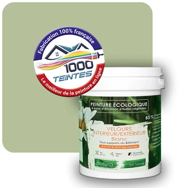 Peinture Natura Tassili® Les Verts (Mille Teintes E10-33) Intérieur/Extérieur VELOURS