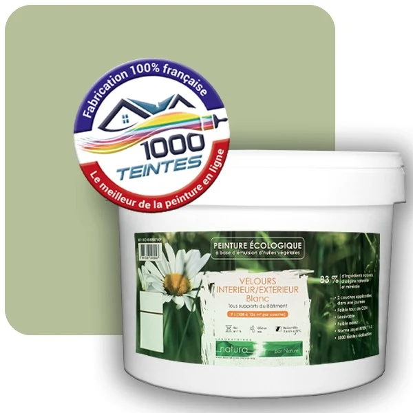Peinture Natura Tassili® Les Verts (Mille Teintes E10-33) Intérieur/Extérieur VELOURS