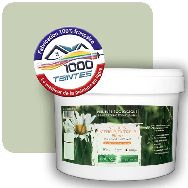 Peinture Natura Tassili® Les Verts (Mille Teintes E10-32) Intérieur/Extérieur VELOURS