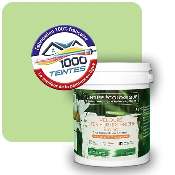 Peinture Natura Tassili® Les Verts (Mille Teintes E10-22) Intérieur/Extérieur VELOURS