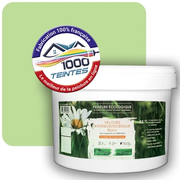 Peinture Natura Tassili® Les Verts (Mille Teintes E10-22) Intérieur/Extérieur VELOURS