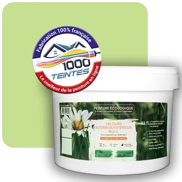 Peinture Natura Tassili® Les Verts (Mille Teintes E10-2) Intérieur/Extérieur VELOURS