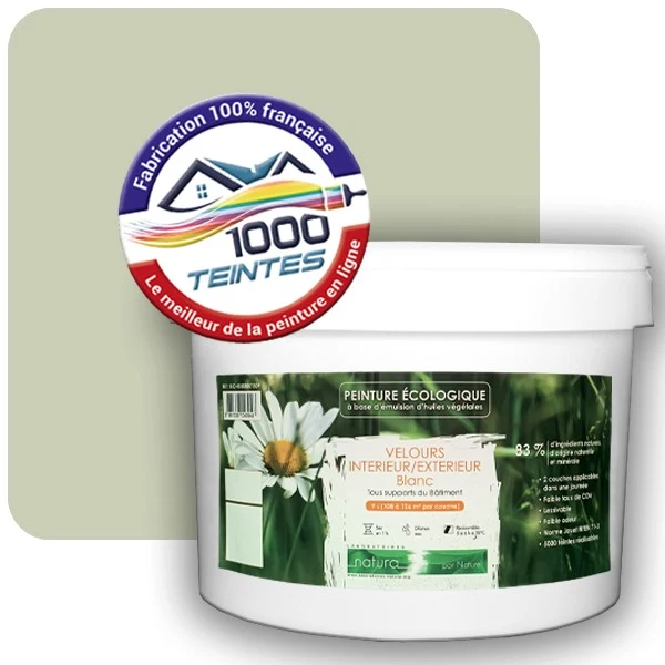 Peinture Natura Tassili® Les Verts (Mille Teintes E10-17) Intérieur/Extérieur VELOURS