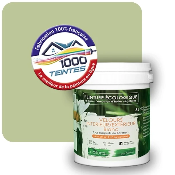 Peinture Natura Tassili® Les Verts (Mille Teintes E10-13) Intérieur/Extérieur VELOURS
