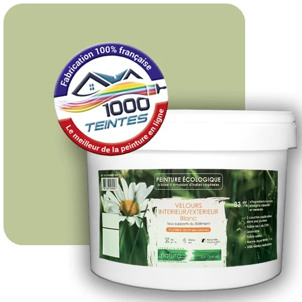 Peinture Natura Tassili® Les Verts (Mille Teintes E10-13) Intérieur/Extérieur VELOURS