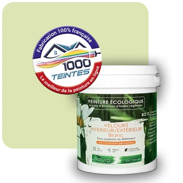Peinture Natura Tassili® Les Verts (Mille Teintes E10-1) Intérieur/Extérieur VELOURS