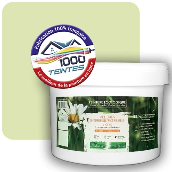 Peinture Natura Tassili® Les Verts (Mille Teintes E10-1) Intérieur/Extérieur VELOURS