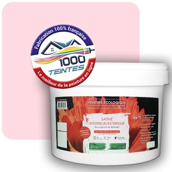Peinture Natura Tassili® Rose de Toulouse (Couleurs de France 458-7301-15) Intérieur/Extérieur SATIN