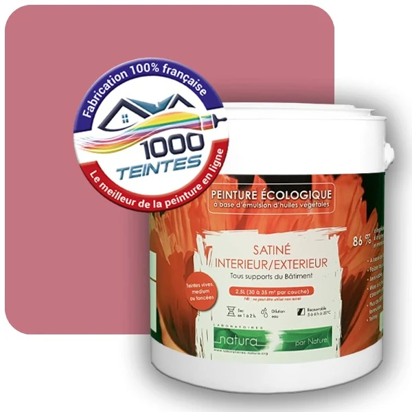 Peinture Natura Tassili® Les Roses (Mille Teintes E1-49) Intérieur/Extérieur SATIN