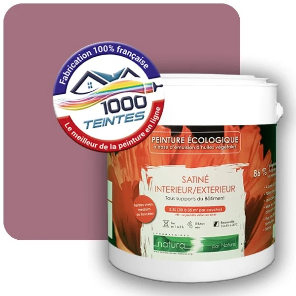 Peinture Natura Tassili® Les Roses (Mille Teintes E1-33) Intérieur/Extérieur SATIN
