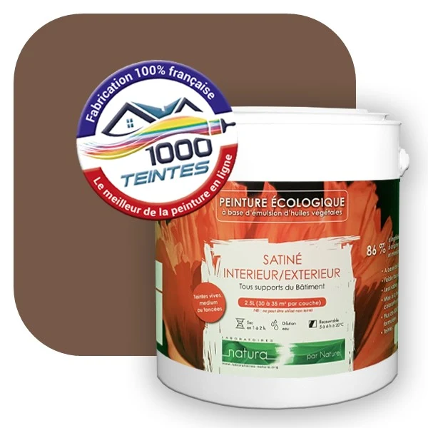 Peinture Natura Tassili® Brun Pâle (RAL Classic 8025) Intérieur/Extérieur SATIN