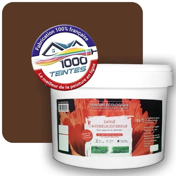 Peinture Natura Tassili® Brun Noisette (RAL Classic 8011) Intérieur/Extérieur SATIN