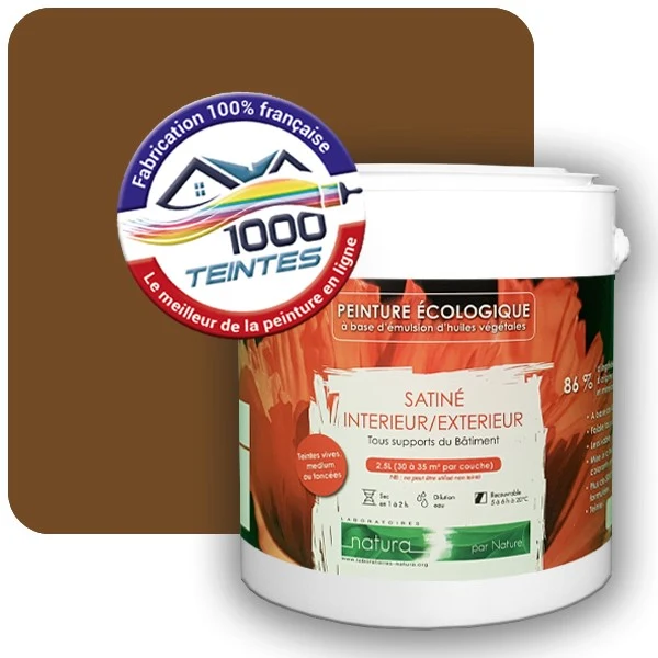Peinture Natura Tassili® Brun Olive (RAL Classic 8008) Intérieur/Extérieur SATIN