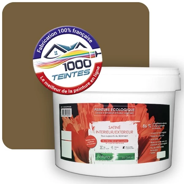 Peinture Natura Tassili® Gris Kaki (RAL Classic 7008) Intérieur/Extérieur SATIN