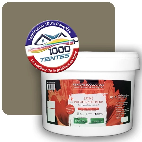 Peinture Natura Tassili® Gris Olive (RAL Classic 7002) Intérieur/Extérieur SATIN